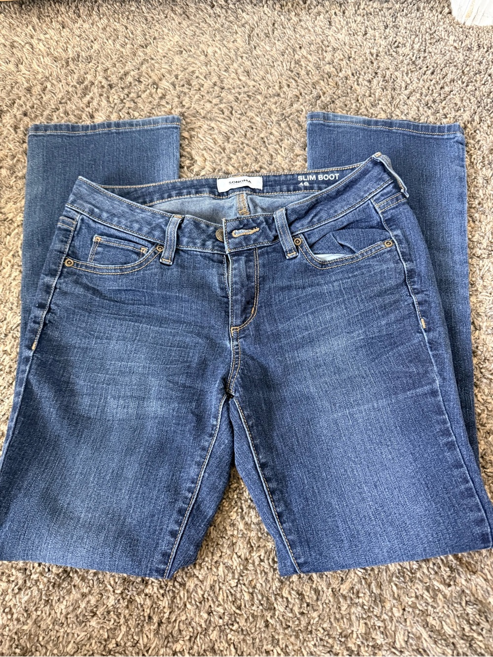 Sonoma Slim Boot Jeans in Medium Blue Wash